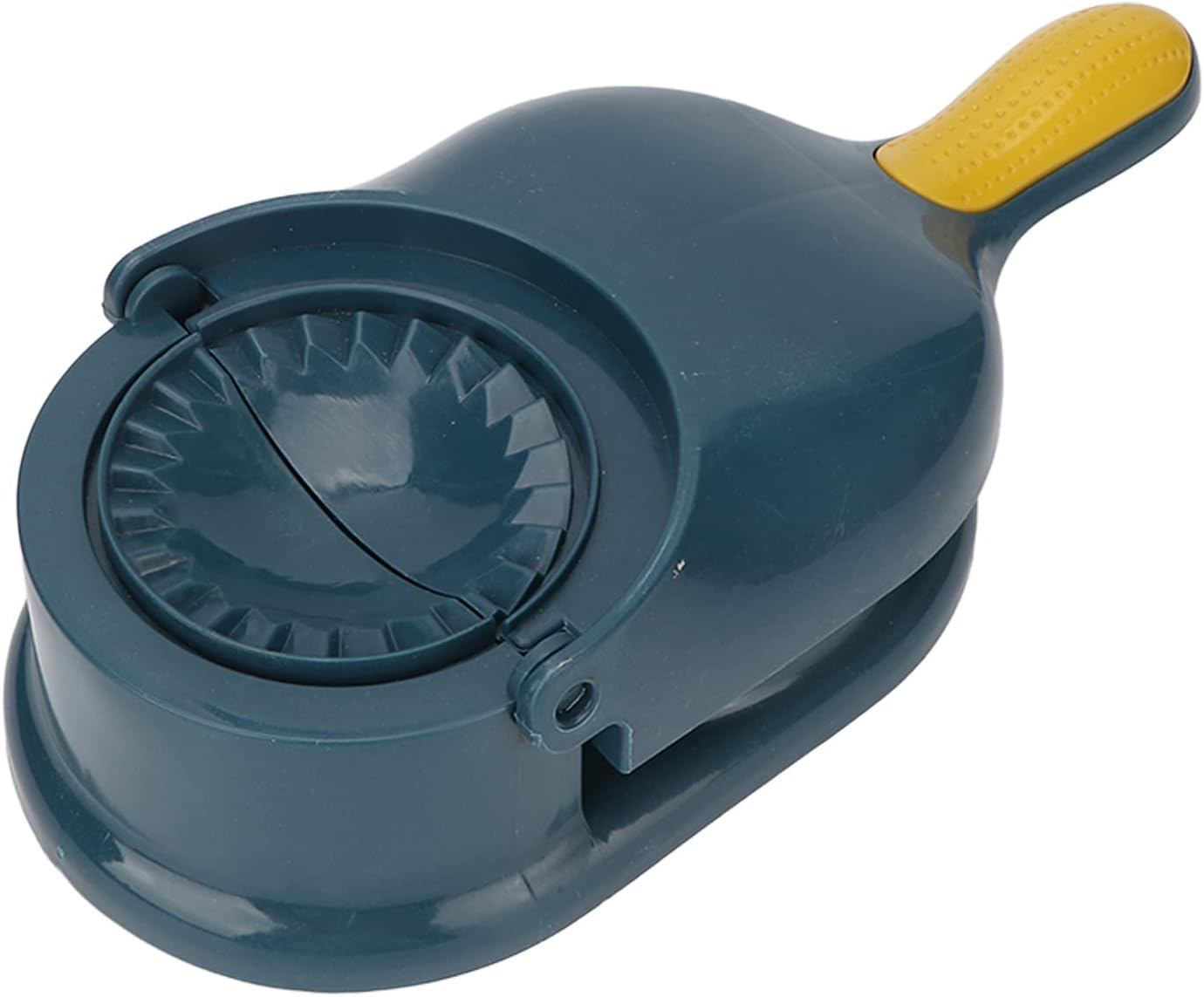 2 In 1 Dumpling Maker, Portable Dough Pressing Tool Manual Dumpling Maker, Chinese Dumpling Pie Making Equipment, Kitchen Making Tool for Making Wonton Rolls Potsticker Fruit Pies (Blue)
