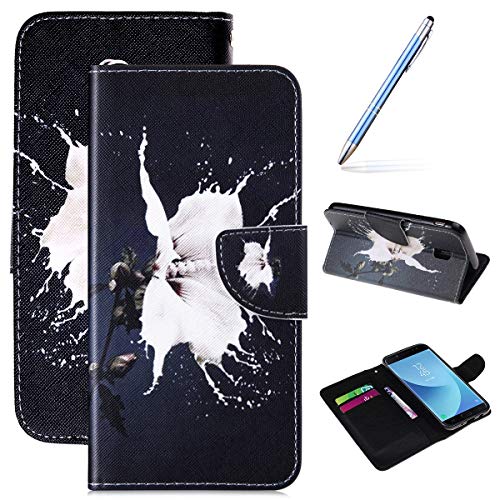 Robinsoni Case Compatible with Samsung Galaxy J530 PU Leather Phone Case Folio Flip Wallet Cover with Kickstand Book Style Cover Magnetic Closure Notebook Cover Foldable Wallet Phone Case Lily Spot