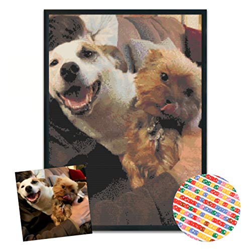 Mifaso Pintura de diamante personalizada Pintura 5D con diamantes para adultos Foto...