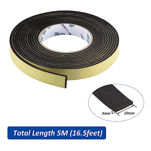 Car Speaker Sealing Tape - Foam Grip Tape,Soundproofing Waterproofing Insulation Foam Gasket Tape,3mm Thick-10mm Width-16.5Ft by ALLWIN - Used condition - Image 2