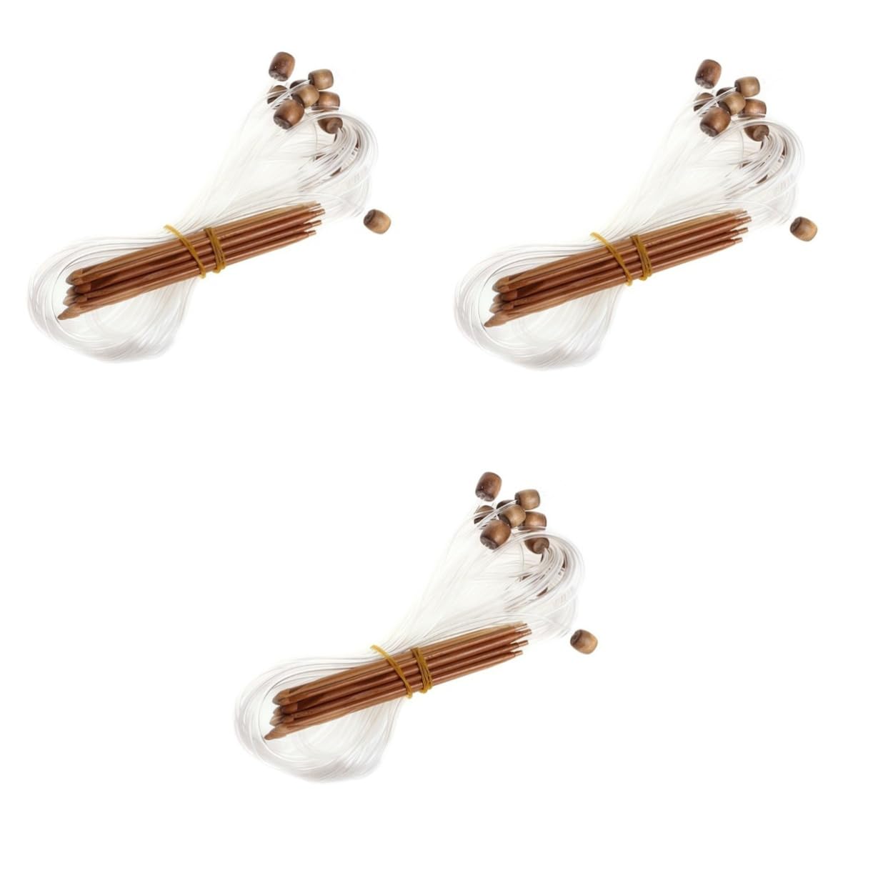 Operitacx 3 Piezas herramientas para alfombras gancho de crochet de bambú kit de accesorios de ganchillo aguja de ganchillo alargar aguja de suéter Afganistán con una aguja tejer De madera