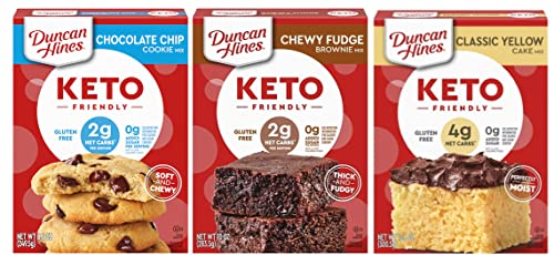 Duncan Hines Keto Friendly Baking Mixes Snack Peak Variety Gift Box – Yellow Cake, Brownies, And Chocolate Chip Cookies #TOP1