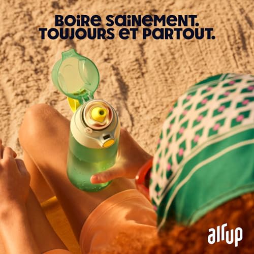 AIR UP® water bottle Click Turtle Green original starter set with pods in 5 flavors | 600ml drinking bottle with sugar-free flavoring | dishwasher-safe, BPA-free - Image 5