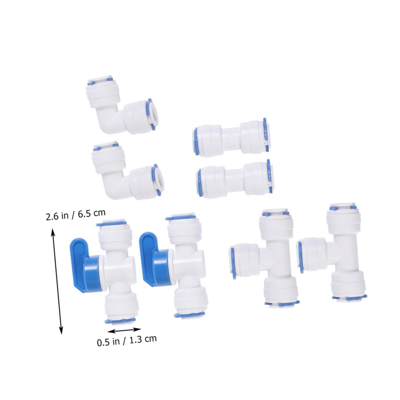 Unomor 8 Pcs Water Filter Quick Connect Quick Connect Fitting Elbow Quick Connect Water Filter Elbow Connect