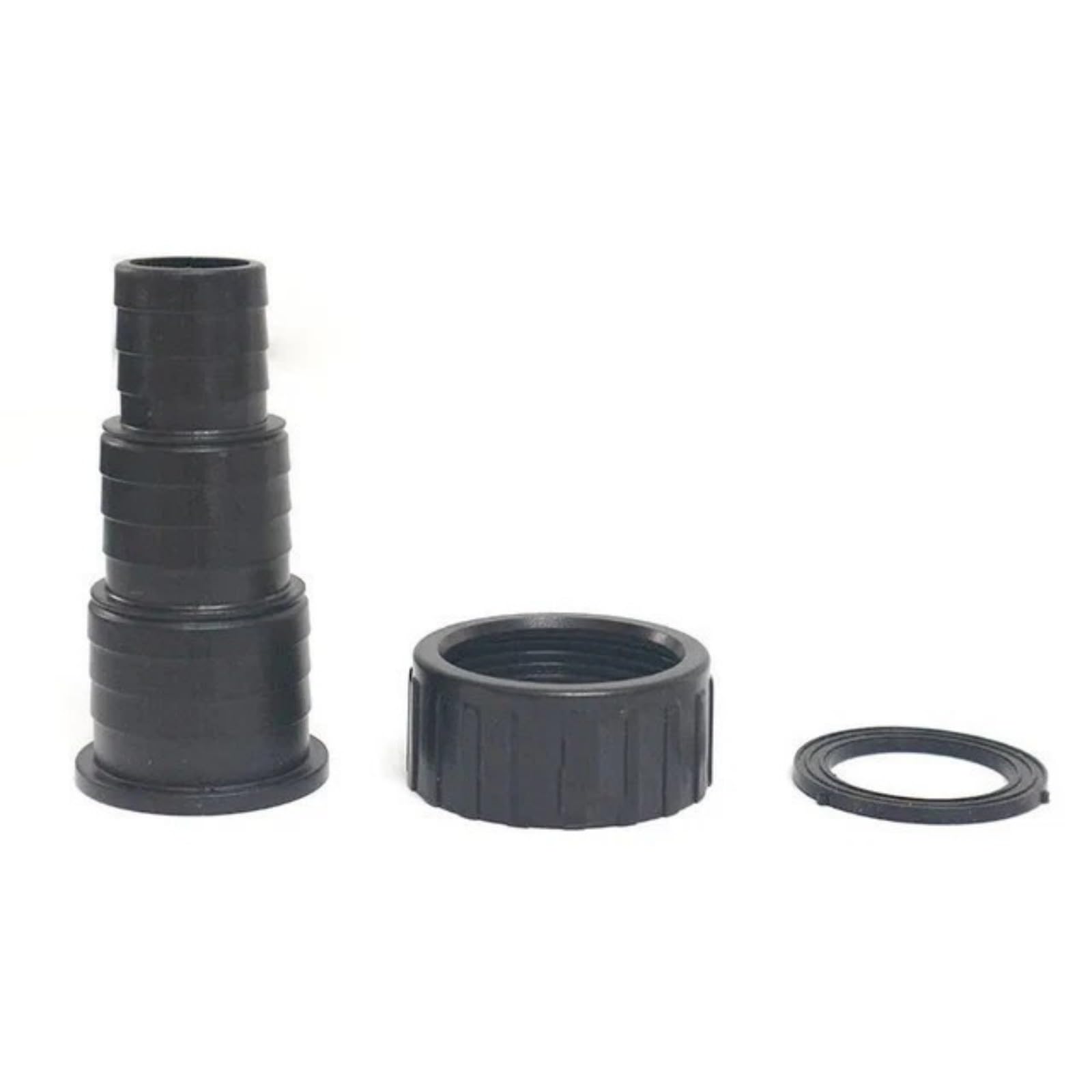 GAOHOU 46mm Female Thread Connector Threaded Hosetail Barbed Fitting Connector 25mm/32mm/38mm for Submersible Pump Boat Carava Black