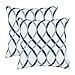 Pack of 2 CaliTime Cozy Throw Pillow Cases Covers for Couch Bed Sofa, Modern Two-tone Waves Geometric, 20 X 20 Inches, Gray Navy Blue