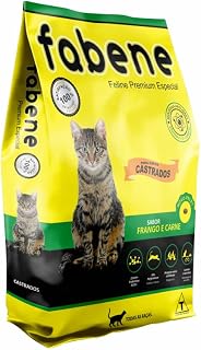 Ração Fabene Feline Gatos Castrados Sabor Frango e Carne 10,1kg
