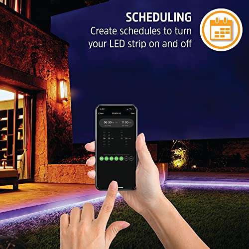 Image of Energizer Smart 2pk Neon LED Light Strips, 20 Ft RGBW Wi-Fi LED Rope Light, Water Resistant for Outdoor & Indoor, Compatible with Alexa Google Home & Siri, Voice & Remote Control, Flexible, Dimmable