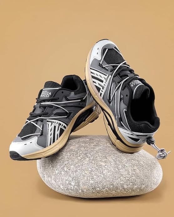 Image of Bacca Bucci x Discovery Vulcan Men's Outdoor Lifestyle Sneakers | Breathable Mesh Upper | Speed Lacing System | Cushioned EVA Midsole