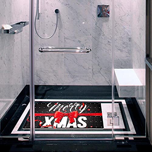 Tapis de bain rectangulaire rouge antidérapant avec 120 ventouses - 7