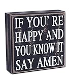 Young's Inc 13134 If You are Happy Wood Sign