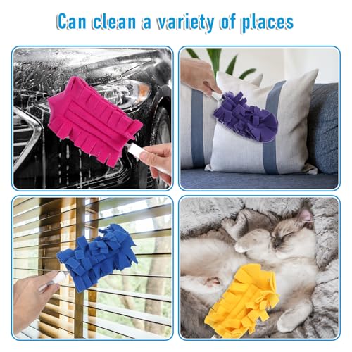 Image of 20Pcs Duster Refill Washable Fleece Refills Hand Dusters Cleaning Duster Pads, Fleece Refills Washable Dusters for Cleaning