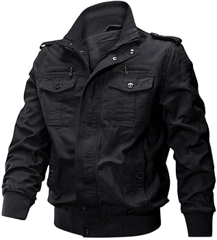 CJQJPNZ Winter Military Jacket Men Multi-Pocket Bomber Jacket