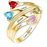 VERSPRECHEN SIE RINGE: Personalisierte Namensringe sind perfekt, um tägliche Erinnerungen an Liebe, Versprechen, Familie oder Freundschaft zwischen Ihnen und dem glücklichen Empfänger zu verbergen. Bestellen Sie eine für sie oder passen Sie eine personalisierte für sich an. Der maßgeschneiderte Namensring ist einfach und elegant und passt zu jedem Stil