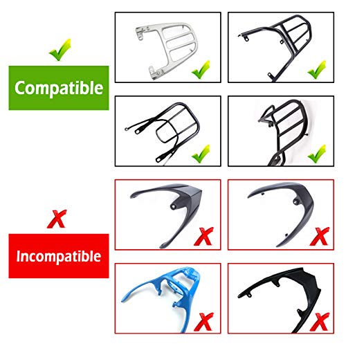 Mingting Universal Motorcycle Rear Top Box Tail Trunk Luggage Storage Case,47 Litre Hard Case With Mounting Hardware,With Led Light,Black #TOP7