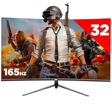 Monitor 32 Gamer Curvo Led 165hz Hdmi Dp Usb 1ms Full Hd 1080x1920 Ajuste Inclinação Design Ergonômico 32 Polegadas Pc Gamer
