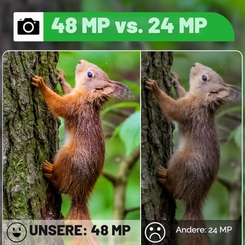 Coolifepro WLAN-Fotofalle Bluetooth, Mini 32 MP 1080P Jagdkamera mit IR Nachtsicht wasserdicht IP...