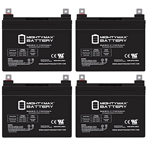 12V 35AH Battery Replacement for Kangaroo TG-31 Golf Cart - 4 Pack