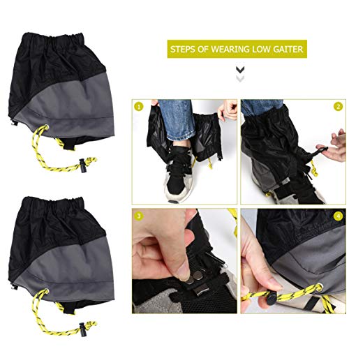 VOSAREA 1 par de polainas de perna à prova d'água para caminhadas, acampamento, caminhada