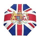 CHINEIN Travel Umbrella Auto Open Compact Folding Sun & Rain Protection London British Flag National
