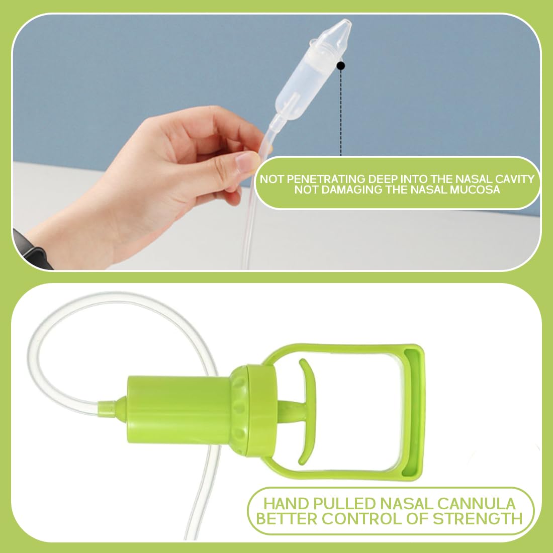 Mouche-Bébé Portable, Pompe d'Aspiration Manuelle Puissante, Soulagement Congestion