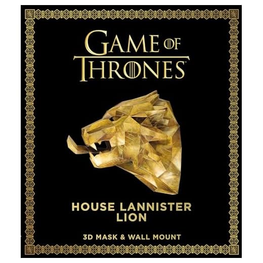 Game of Thrones Mask: House Lannister Lion (3D Mask & Wall Mount)