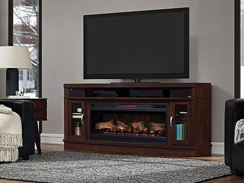 Classicflame Deerfield Freestanding Cabinet & 42" Linear Firebox - Antique Brown Cherry, 42Mms90151-Pc84 & 42Ii042Fgt #TOP2