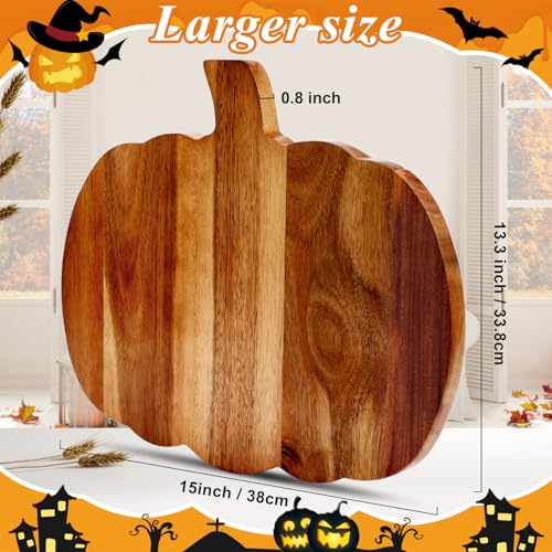 Tabla de Cortar de Madera con Mango en Forma de Calabaza miniatura 5