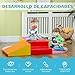 Imagen de HOMCOM Juego de 6 de Bloques de Espuma para Niños Bloques de Construcción Grandes Figuras de Construcción Juguete para Aprendizaje para Escalar y Gatear Multicolor