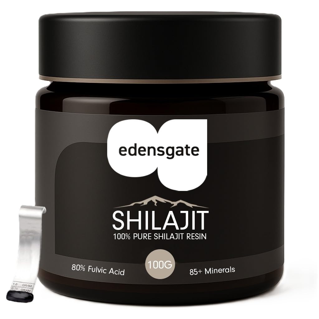 Eden's Gate - Himalayan Shilajit Resin for Energy and Immune System Support - Shilajit Resin Supplement for Men with 85+ Minerals - Vegan & Gluten-Free Shilajit Resin (100g)