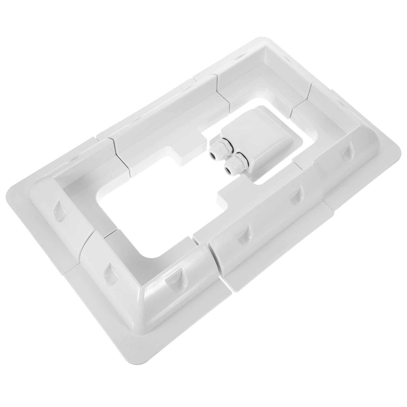 COLLBATH Staffa di Montaggio per Pannello Solare Abs Bianco Struttura Robusta e Installazione senza Trapano, Resistente ai Danni, per Uso Esterno su Camper e Barche