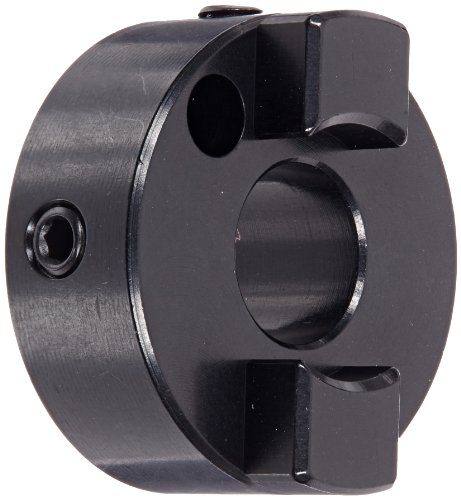 Ruland OST16-6-A Oldham Coupling Hub, Set Screw Style, Black Anodized Aluminum, .375" Bore, 1" OD, 1-1/8" Length
