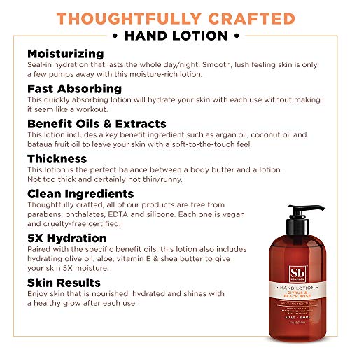 Soapbox Hand Lotion Moisturizing Hand & Body Cream - Citrus & Peach Rose Scented - Vegan & Cruelty Free Moisturizing Hand Cream For Dry Hands, 12 Ounce (3 Pack) #TOP4