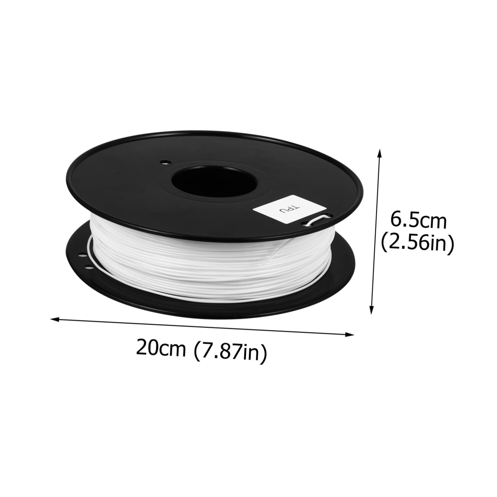GLEAVI Filamento Flexible de Tpu Blanco 1.75mm para Impresora 3d 0.8kg Suave Larga Duración