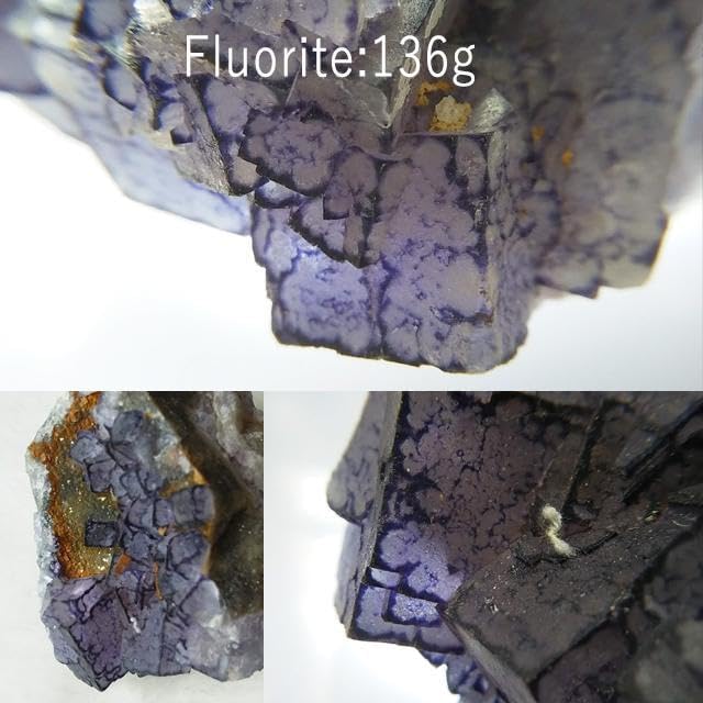 136g 縁取りフローライト キューブタイプ 鉱物標本 フローライト136g