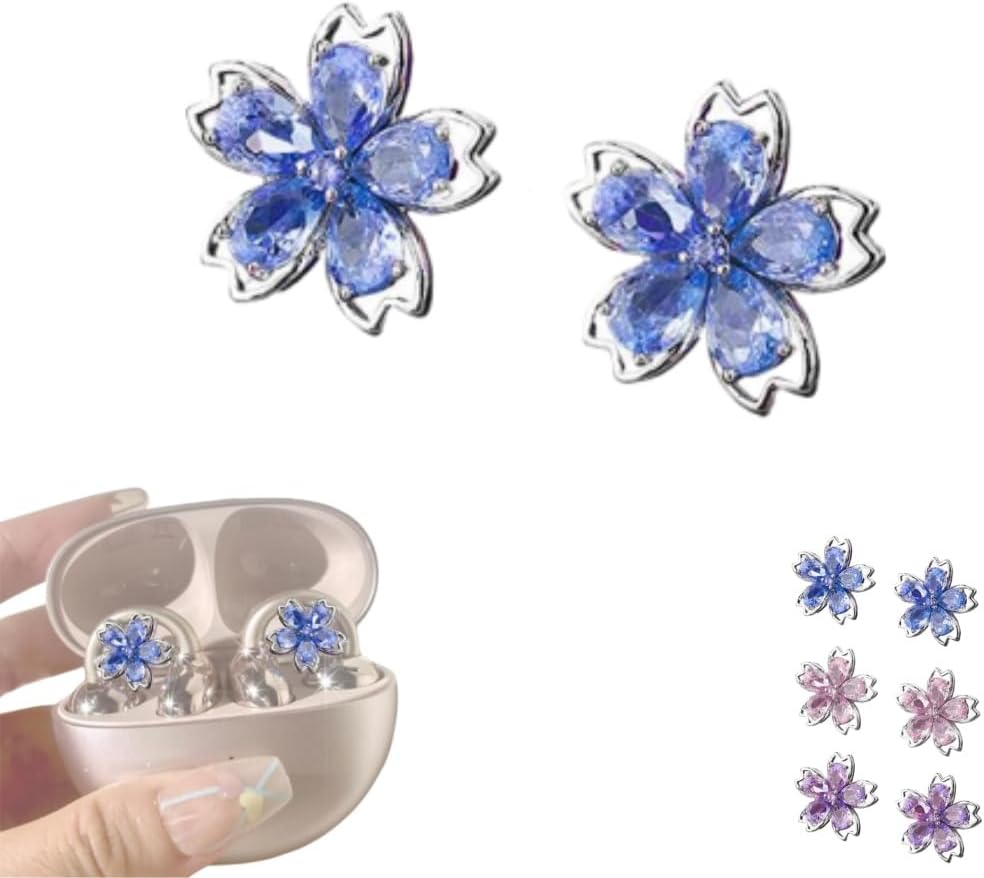 Rhinestone for Clip on Earbuds Open Ear Accessories,Elegant Decorative Earphone Accessories,Open Ear Accessory,Removable Exquisite DIY Decoration