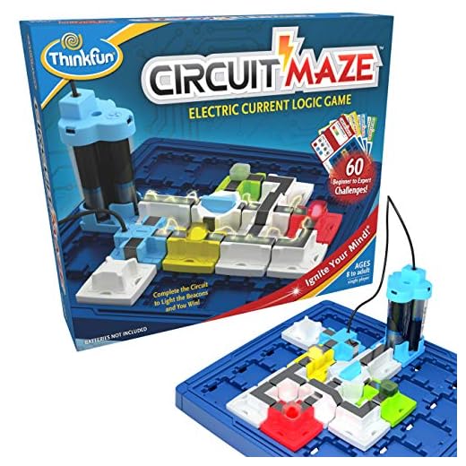 ThinkFun Circuit Maze Electric Current Brain Game and STEM Toy for Boys and Girls Age 8 and Up - Toy of the Year Finalist, Teaches Players about Circuitry through Fun Gameplay