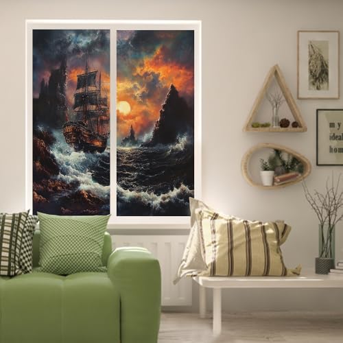 Vinilo decorativo para ventana 2 piezas 27.6 x 47.2 pulgadas miniatura 6