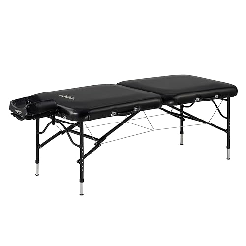 Master Massage Paquete de mesa de masaje portátil de aluminio ultraligero StratoMaster LX de 30 pulgadas, cama de tatuaje, mesas de pestañas, color