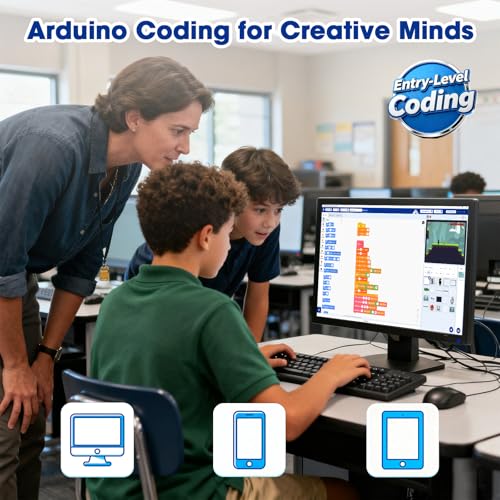 STEM Toys SharkBot Smart Car Kit Voice-Controlled ESP32 Coding Robot Robotics Kit for Kids Ages 8-12, Supports Arduino, ACECode, Programming for Classroom Home Education Birthday Gift for Boys Girls - Image 7