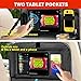 Zecirl 2Pack Car Backseat Organizer with Foldable Table Tray,6 Storage Pockets Car Storage Organizer with Tablet Holder,Car Seat Back Protectors Kick Mats Travel Accessories (Black)