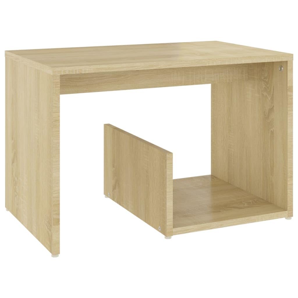 vidaXL Mesa Auxiliar Muebles Mobiliario Sofá Café Centro Salón Sala de Estar Libros Estante Decoración de Contrachapada Color Roble Sonoma 59x36x38 cm