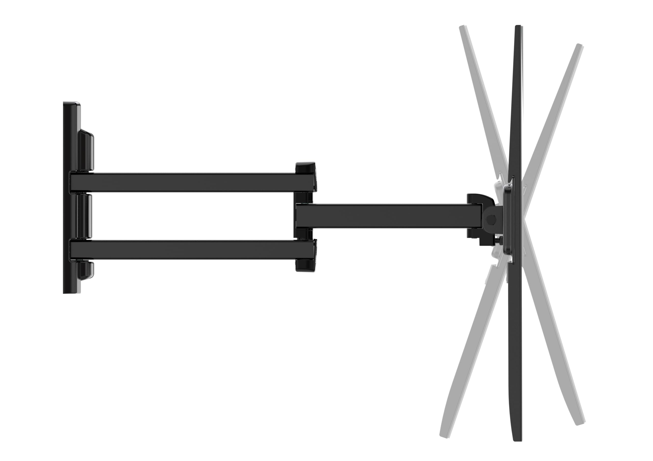 Meliconi FLATSTYLE FDR400 Support TV Mural à Double Rotation, Support pour TV à écran Plat de 40" à 65", Support VESA 200-300-400, portée 35 kg, Noir