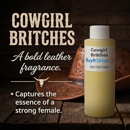 Image of Cowgirl Britches Fragrance from Our Leather Collection - Perfect for Adding Aroma to Freshies, Candles, and Diffusers - 8 Ounces