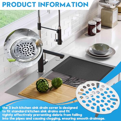 2-Pack Cubierta de Drenaje para Fregadero de Cocina 3 Pulgadas miniatura 2