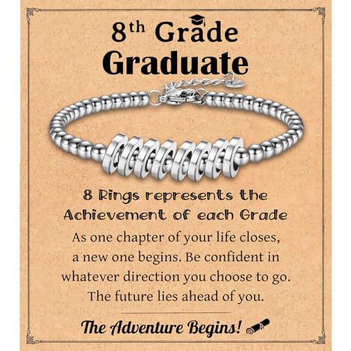 Leyung Graduation Gifts for Girls, Class of 2025 Beaded Bracelet Gifts, Inspirational Graduation Gifts for Her Daughter Granddaughter Niece