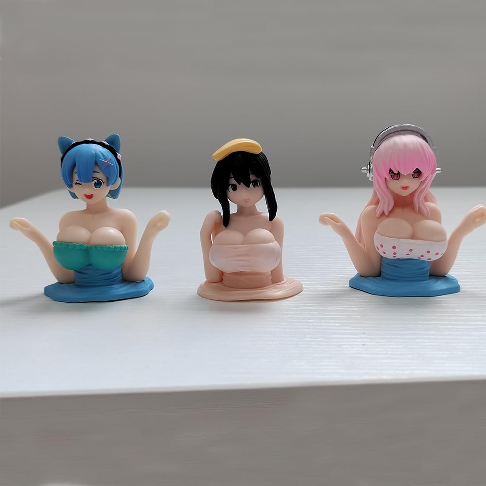 FUNMIX Ornements de poitrine Shaking - Figurine d'anime intéressante - Modèle statue - Jouet pour la maison, la voiture, le bureau, la décoration, la collection, les cadeaux pour la décoration