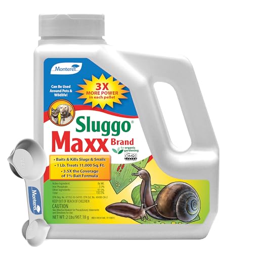 Monterey Sluggo Maxx Bundled with Measuring Spoon - Organic Gardening Slug and Snail Killer for...