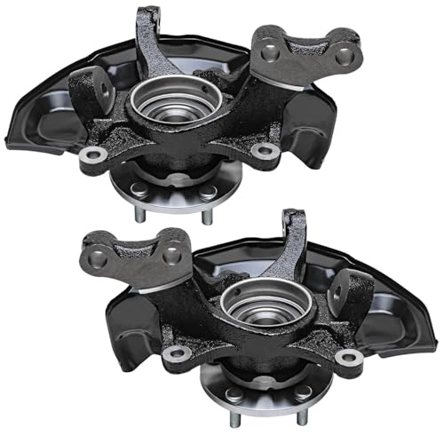 Image of Detroit Axle - Front Steering Knuckles & Wheel Hub Bearings Struts Sway Bars Kit Replacement for 2006-2011 Toyota Avalon - 6pc Set