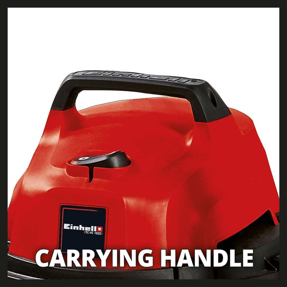 Einhell TC-VC 1825 Odkurzacz do stałych i cieczy (1250 W, podciśnienie 180 mbar, komora 25 l)
